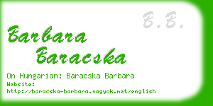 barbara baracska business card